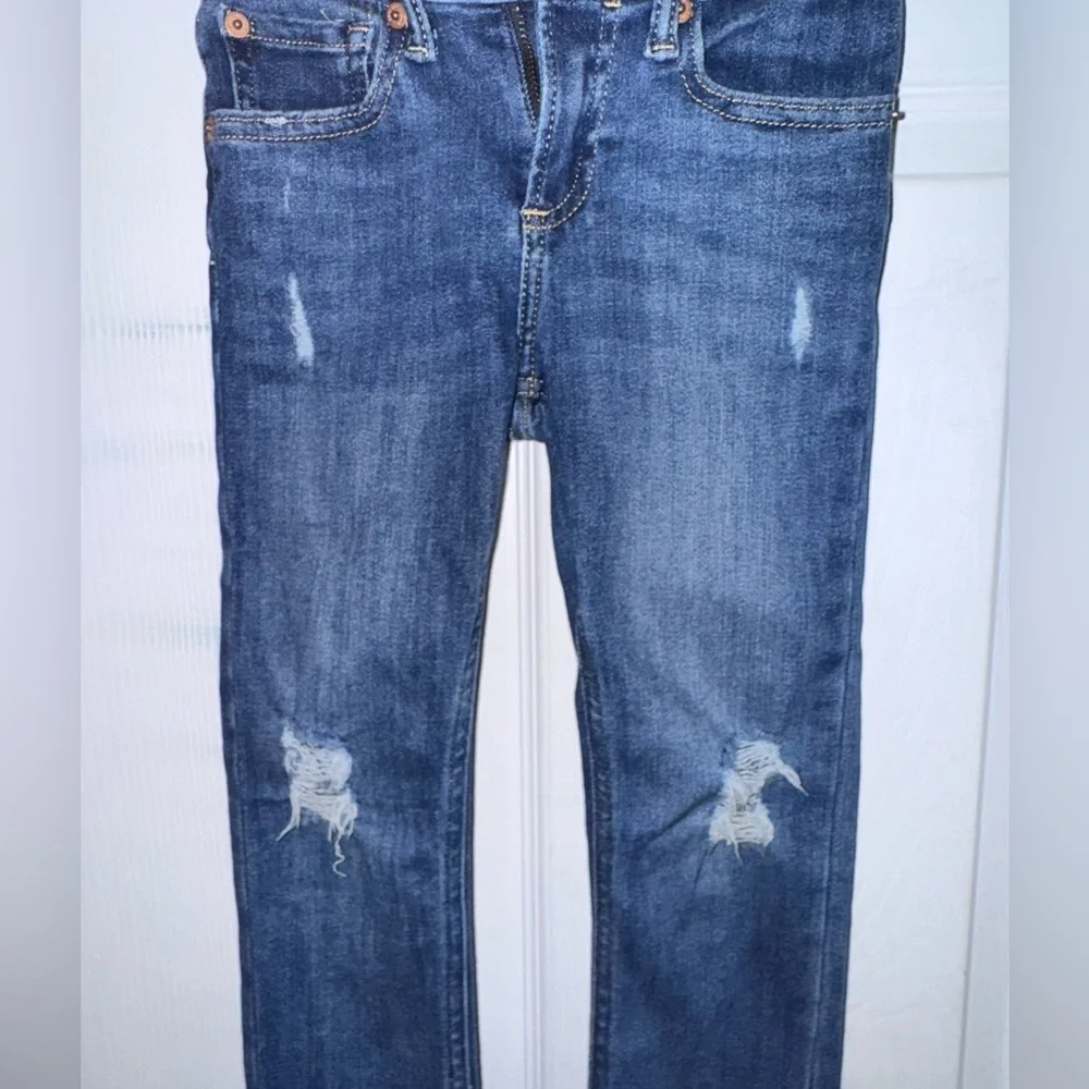 Gap Boys Distressed Skinny Jeans Size 5 Blue Denim